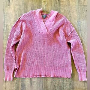 Natural Reflections womens size medium chunky mauve waffle knit oversize sweater